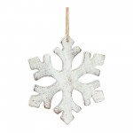 Snowflake Ornament (Set Of 12) 7.5"H, 8.5"H Wood