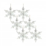 Snowflake Ornament (Set Of 6) 14"H Wood