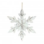 Snowflake Ornament (Set Of 6) 14"H Wood