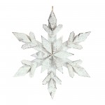 Snowflake Ornament (Set Of 6) 14"H Wood