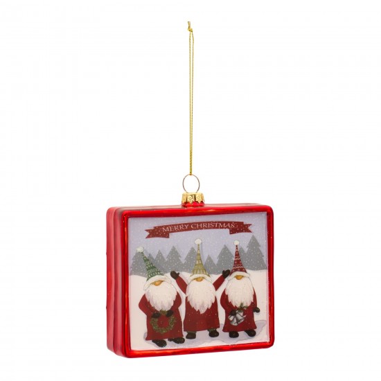 Gnome Ornament (Set Of 12) 3.75"H Glass