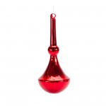 Drop Ornament (Set Of 6) 10.5"H Glass, Red