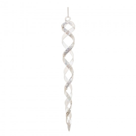 Icicle Ornament (Set Of 12) 7.5"H, 9.75"H Glass