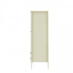 Crown Full Wardrobe with Hanging and 2 Drawers in Off White