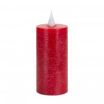 Led Candle 1.75"D x 4"H Wax/Plastic 2 Aa Batteries Not Included, Red