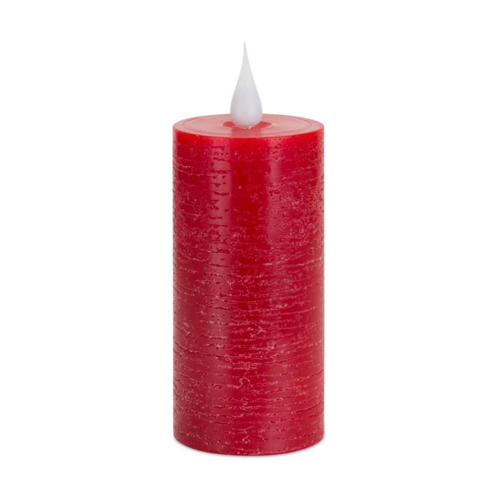 Led Candle 1.75"D x 4"H Wax/Plastic 2 Aa Batteries Not Included, Red