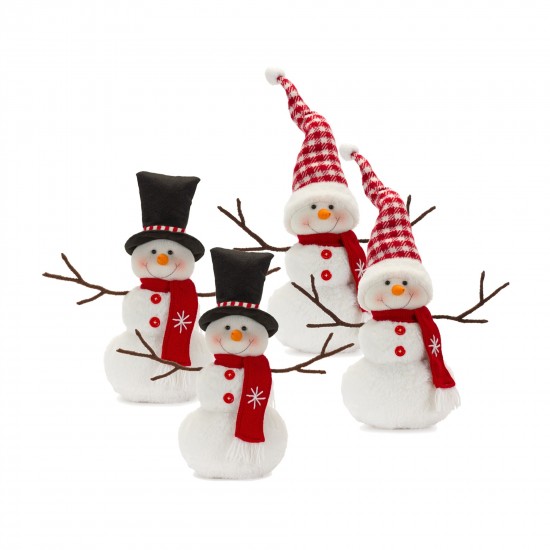 Snowman (Set Of 4) 17"H, 24"H Polyester