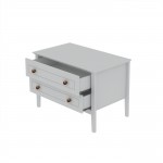 Crown Bachelor Dresser in White