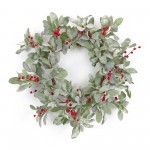 Mistletoe Wreath W/Berries 18"D Fabric