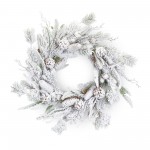 Snowy Mix Pine Wreath 24"D Plastic