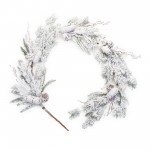 Snowy Mix Pine Garland (Set Of 2) 5.5'L Plastic