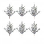 Snowy Mix Pine Spray (Set Of 6) 32"H Plastic