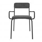 Whythe PU Leather Dining Chair in Black