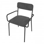 Whythe PU Leather Dining Chair in Black