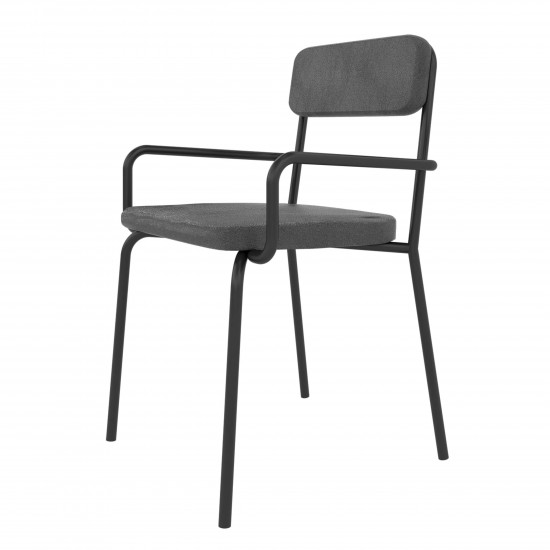 Whythe PU Leather Dining Chair in Black