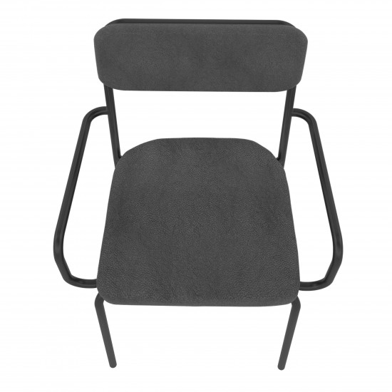 Whythe PU Leather Dining Chair in Black