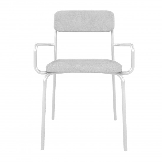 Whythe PU Leather Dining Chair in White