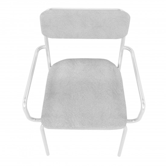 Whythe PU Leather Dining Chair in White