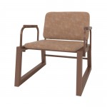 Whythe PU Leather Low Accent Chair 1.0 in Corten