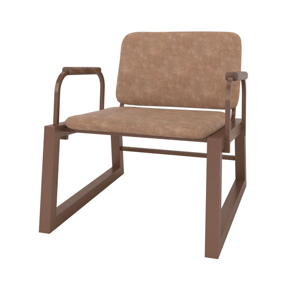 Whythe PU Leather Low Accent Chair 1.0 in Corten
