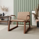 Whythe PU Leather Low Accent Chair 1.0 in Corten