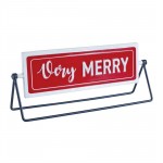 Reversable Christmas Sign (Set Of 2) 12.75"L x 4.75"H Iron