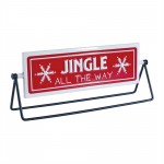 Reversable Christmas Sign (Set Of 2) 12.75"L x 4.75"H Iron