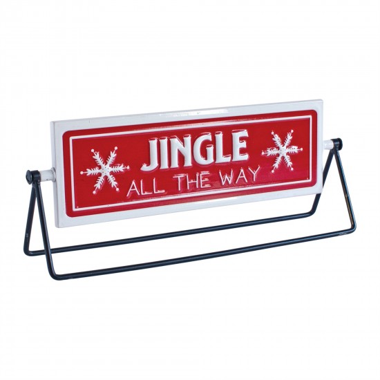 Reversable Christmas Sign (Set Of 2) 12.75"L x 4.75"H Iron