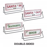 Reversable Santa Sign (Set Of 2) 12.75"L x 4.75"H Iron