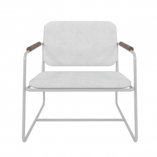 Whythe PU Leather Low Accent Chair 2.0 in White