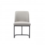 Serena Faux Leather Dining Chair in Light Grey