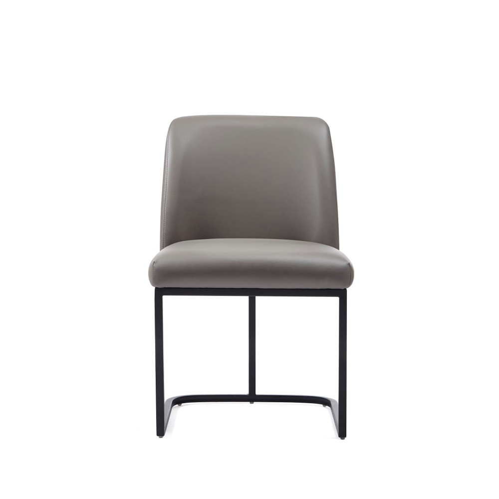 Serena Faux Leather Dining Chair in Grey