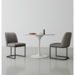 Serena Faux Leather Dining Chair in Grey