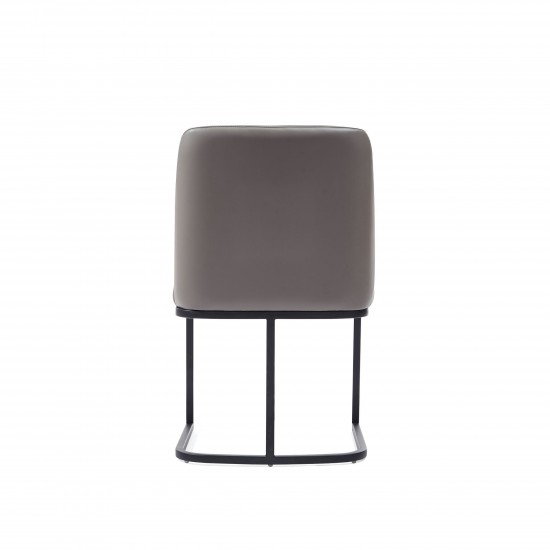 Serena Faux Leather Dining Chair in Grey