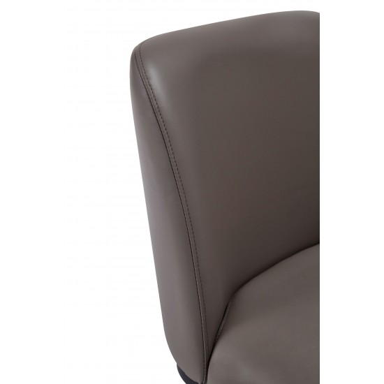 Serena Faux Leather Dining Chair in Grey