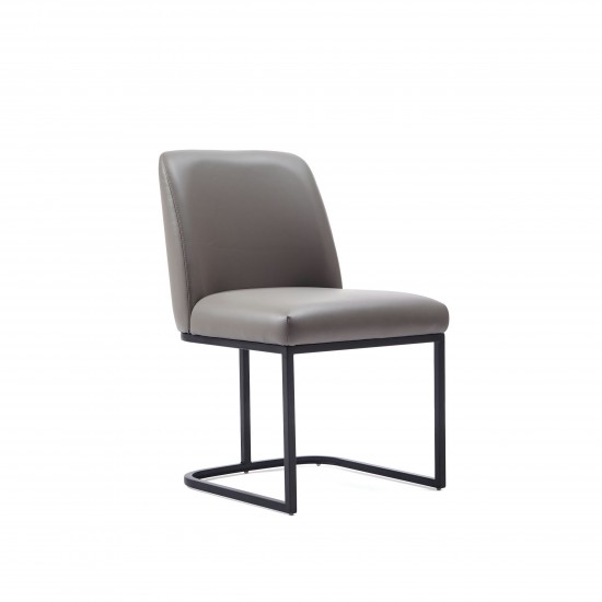 Serena Faux Leather Dining Chair in Grey