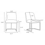 Serena Faux Leather Dining Chair in Cream