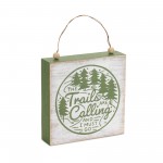 Cabin And Trails Sign (Set Of 4) 9"H Mdf