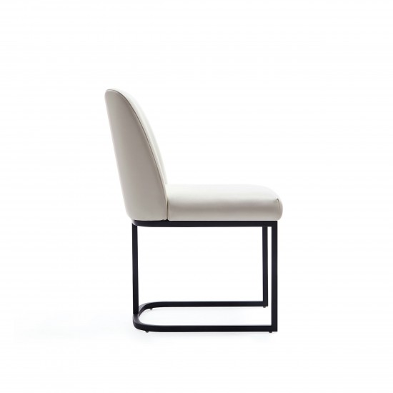 Serena Faux Leather Dining Chair in Cream