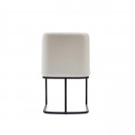 Serena Faux Leather Dining Chair in Cream