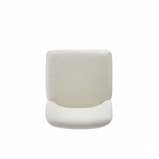 Serena Faux Leather Dining Chair in Cream