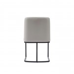 Serena Faux Leather Dining Chair in Light Grey (Set of 2)