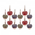 Heart Ornament (Set Of 12) 4.75"H Foam