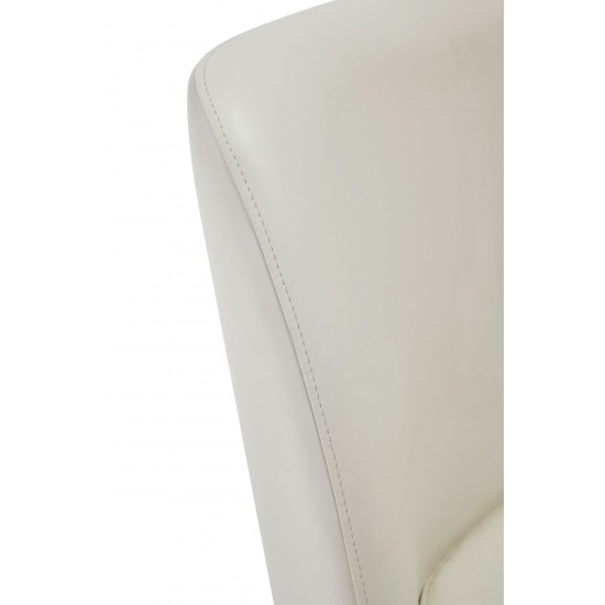 Serena Faux Leather Dining Chair in Cream (Set of 2)