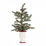 Potted Tree W/Snow (Set Of 2) 20"H Plastic/Snow