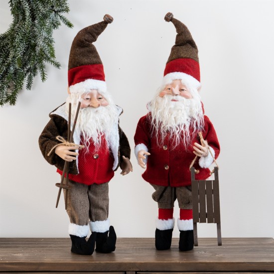 Santa (Set Of 2) 25.25"H Polyester/Resin