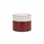 Plaid Candle Holder (Set Of 2) 3.75"D x 3.5"H, 5"D x 4"H Ceramic