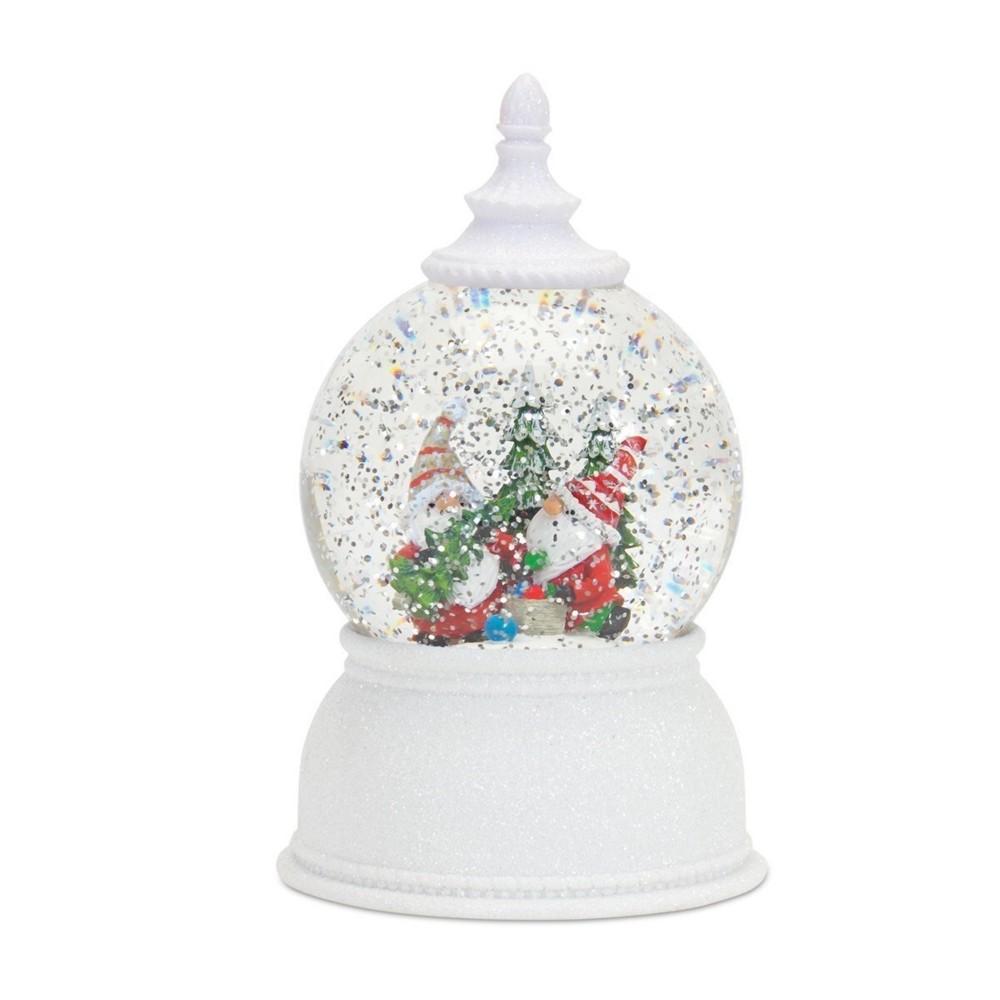 Snow Globe W/Gnome And Tree 7.25"H Plastic 6 Hr Timer