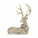 Deer W/Led Light (Set Of 2) 21"H, 21.75"H Resin