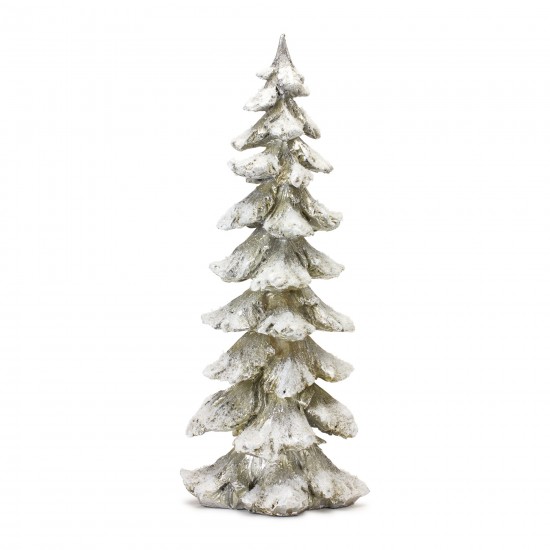 Tree (Set Of 4) 6.5"H, 9"H, 13.25"H, 18"H Resin, Silver